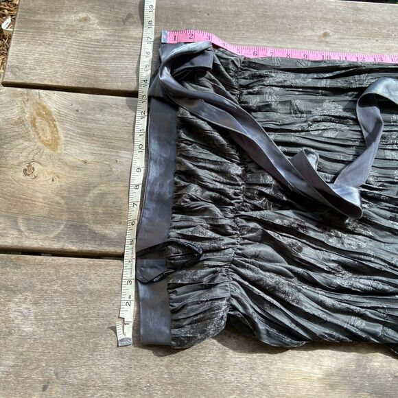 Maternal America Womens Dress M Silver Gray Strapless Formal Burnout Floral NEW - Picture 6 of 8